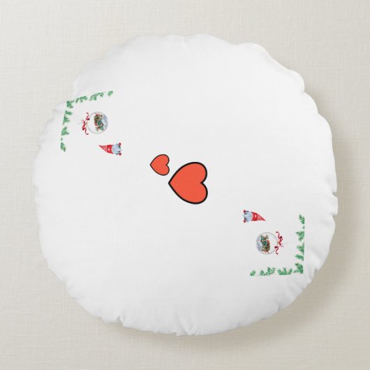 Kerstsfeer met kabouter rond kussen (Voorkant)