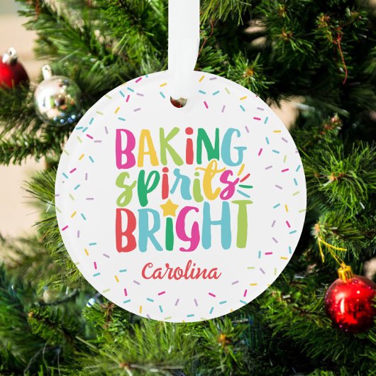 Kerstsfeer met Kleurrijke Strooigoed Bakken Ornament