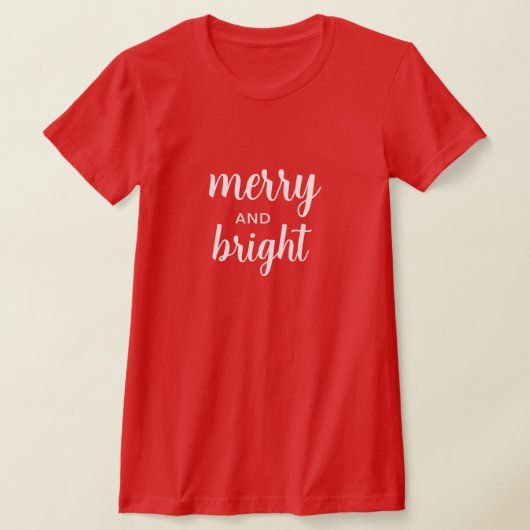 Kerstsfeer met moderne script in het rood t-shirt (Laagn)