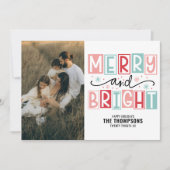 Kerstsfeer Mode Retro Familie Foto Feestdagenkaart (Voorkant)