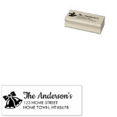 Kerstsfeer naam retouradres rubberstempel (Gestempeld)
