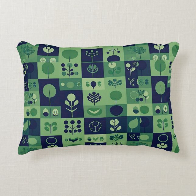 Kerstsfeer patroon accent kussen (Voorkant)