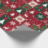 Kerstsfeer patroon cadeaupapier (Hoek)