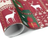 Kerstsfeer patroon cadeaupapier (Rol Hoek)
