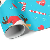 Kerstsfeer patroon cadeaupapier (Rol Hoek)