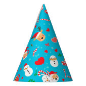 Kerstsfeer patroon feesthoedjes (Links)
