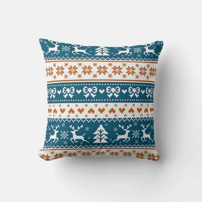 Kerstsfeer patroon kussen (Voorkant)