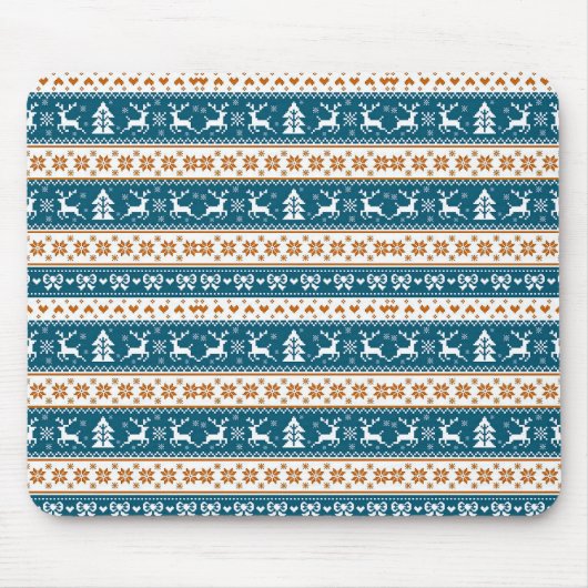 Kerstsfeer patroon muismat (Voorkant)