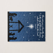 kerstsfeer puzzel met bijbelversie (Horizontaal)