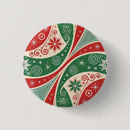 Kerstsfeer Ronde Button 3,2 Cm