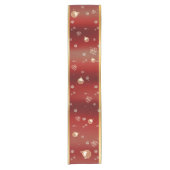 Kerstsfeer rood en goud korte tafelloper (Voorkant)