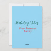 Kerstsfeer rood Kerstmis voeg familienaam datum to Feestdagenkaart (Achterkant)