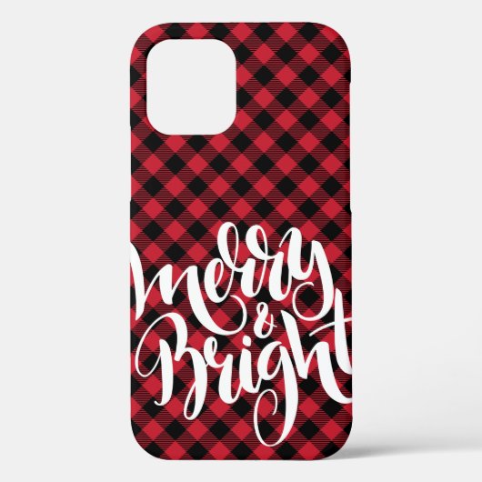 Kerstsfeer Rood Zwarte Buffalo Plaid Tartan Kerstm Case-Mate iPhone Case (Achterkant)