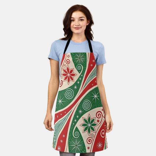 Kerstsfeer Schort (Gedragen)