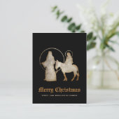 kerstsfeer Silhouette Feestdagenkaart (Staand voorkant)