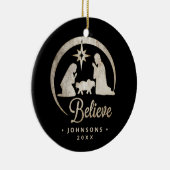 kerstsfeer Silhouette Keramisch Ornament (Rechts)