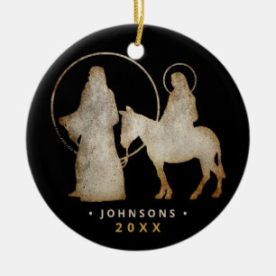kerstsfeer Silhouette Keramisch Ornament