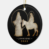 kerstsfeer Silhouette Keramisch Ornament (Links)