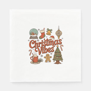 Kerstsfeer Sneeuwbol Kerstman Boom Servet