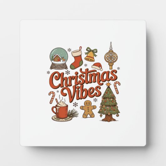 Kerstsfeer Sneeuwbol Man Van Peperkoek Boom Fotoplaat (Voorkant)