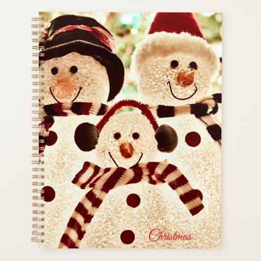 Kerstsfeer Sneeuwman Feest Planner (Voorkant)