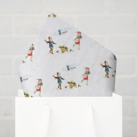Kerstsfeer van vroeger - Sneeuwbalpret Tissuepapier (Cadeauzakje)