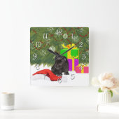 Kerstsfeer Vierkante Klok (Huis)