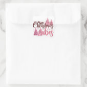 Kerstsfeer Vierkante Sticker (Tas)