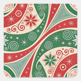 Kerstsfeer Vierkante Sticker