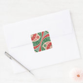 Kerstsfeer Vierkante Sticker (Envelop)