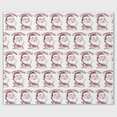 Kerstsfeer Vintage Design Cadeaupapier (Vlak)