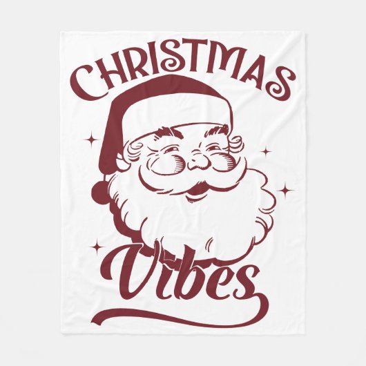 Kerstsfeer Vintage Design Fleece Deken (Voorkant)