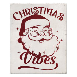 Kerstsfeer Vintage Design Foto Afdruk