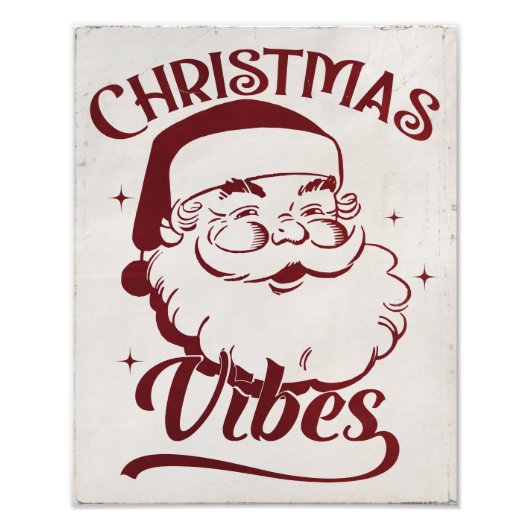 Kerstsfeer Vintage Design Foto Afdruk (Voorkant)