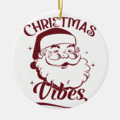 Kerstsfeer Vintage Design Keramisch Ornament (Voorkant)