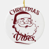 Kerstsfeer Vintage Design Keramisch Ornament (Achterkant)