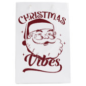 Kerstsfeer Vintage Design Medium Cadeauzakje (Voorkant)