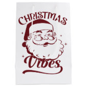 Kerstsfeer Vintage Design Medium Cadeauzakje (Achterkant)
