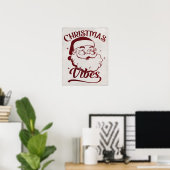 Kerstsfeer Vintage Design Poster (Thuiskantoor)