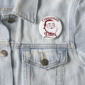 Kerstsfeer Vintage Design Ronde Button 5,7 Cm (In situ)