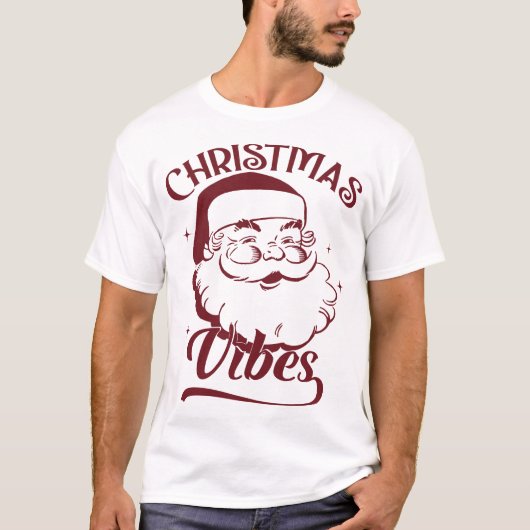 Kerstsfeer Vintage Design T-shirt (Voorkant)