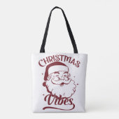 Kerstsfeer Vintage Design Tote Bag (Achterkant)