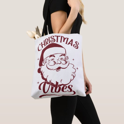 Kerstsfeer Vintage Design Tote Bag (Dichtbij)