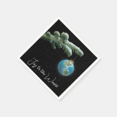 Kerstsfeer Wereldbol Ornament Servet (Hoek)