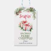 Kerstsfeer Zeep Handgemaakt Cadeaulabel (Voorkant)