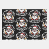 Kerstsfeer zonder bier is geen kerstsfeer Kerstman Inpakpapier Vel (Voorkant)