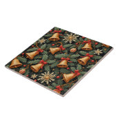 Kerstsfeerbel, decoratief patroon. tegeltje (Zijkant)