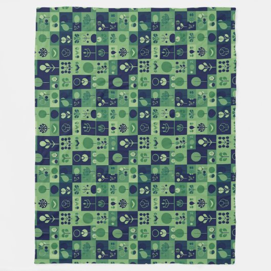 Kerstsfeerpatroon Fleece Deken (Voorkant)