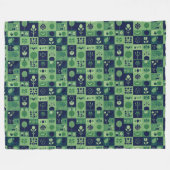 Kerstsfeerpatroon Fleece Deken (Voorkant (Horizontaal))