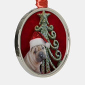 Kerstshaar pincanamandel metalen ornament (Rechts)